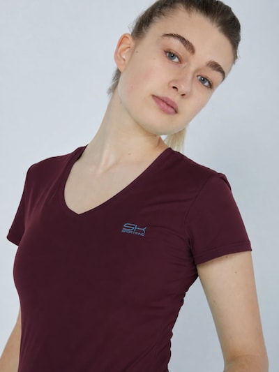 SPORTKIND T-shirt fonctionnel 'V-Neck' en XS en bourgogne, Vue avec produit