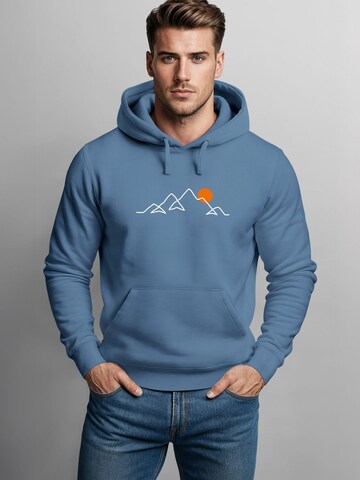 Neverless Sweatshirt 'Berg Linie'‌‌‌ in Blau