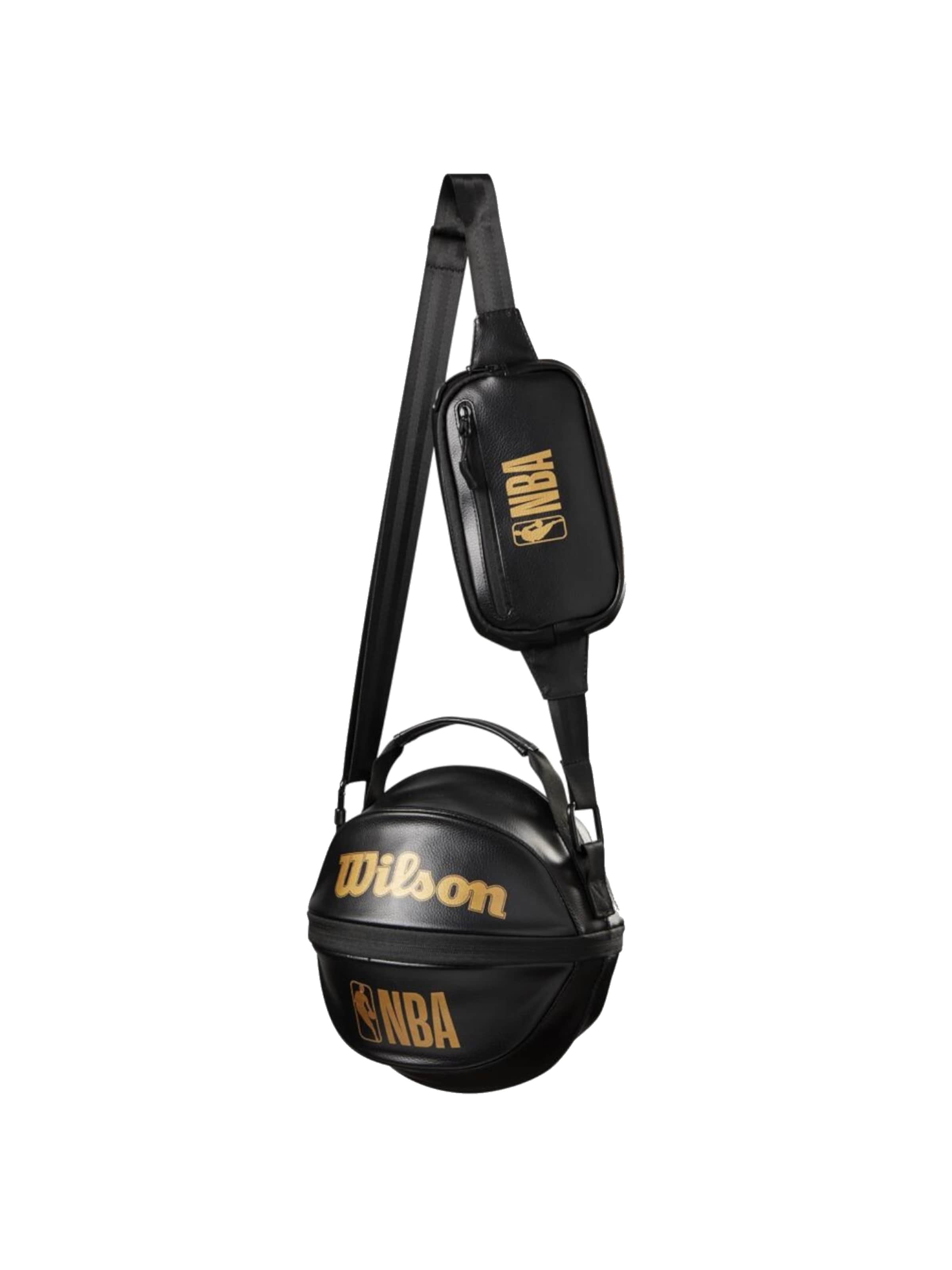 WILSON Crossbody Bag 'Wilson NBA 3in1 Basketball Carry Bag' in Black: front