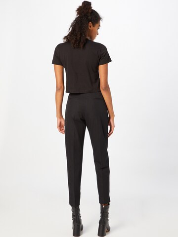 Coupe slim Pantalon à plis 'Gabardine' Calvin Klein en noir