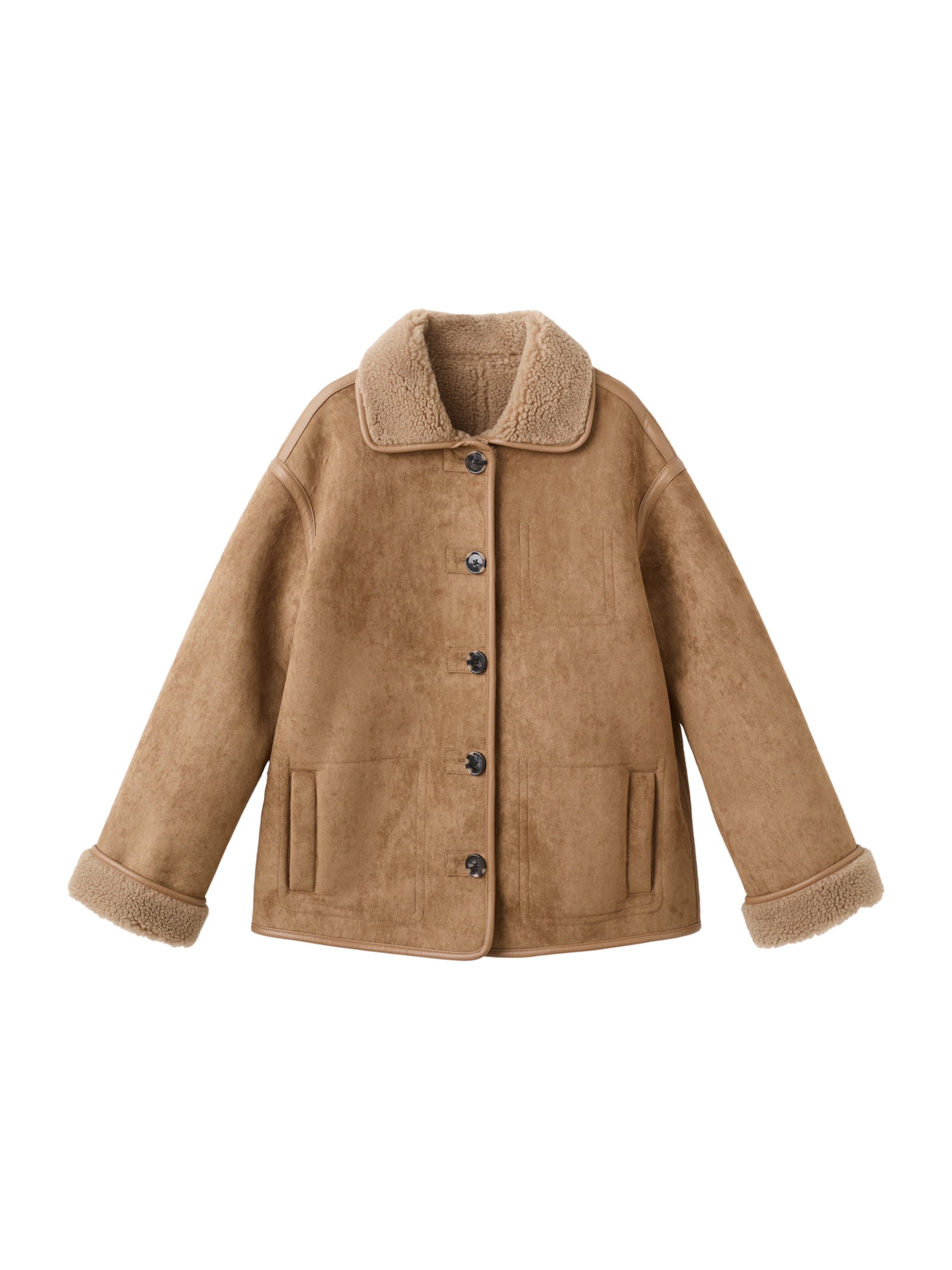 Cappotto invernale 'Dune' di MANGO in marrone: frontale