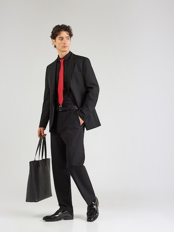 juoda HUGO Standartinis Kelnės su kantu 'Teagan251F3X'