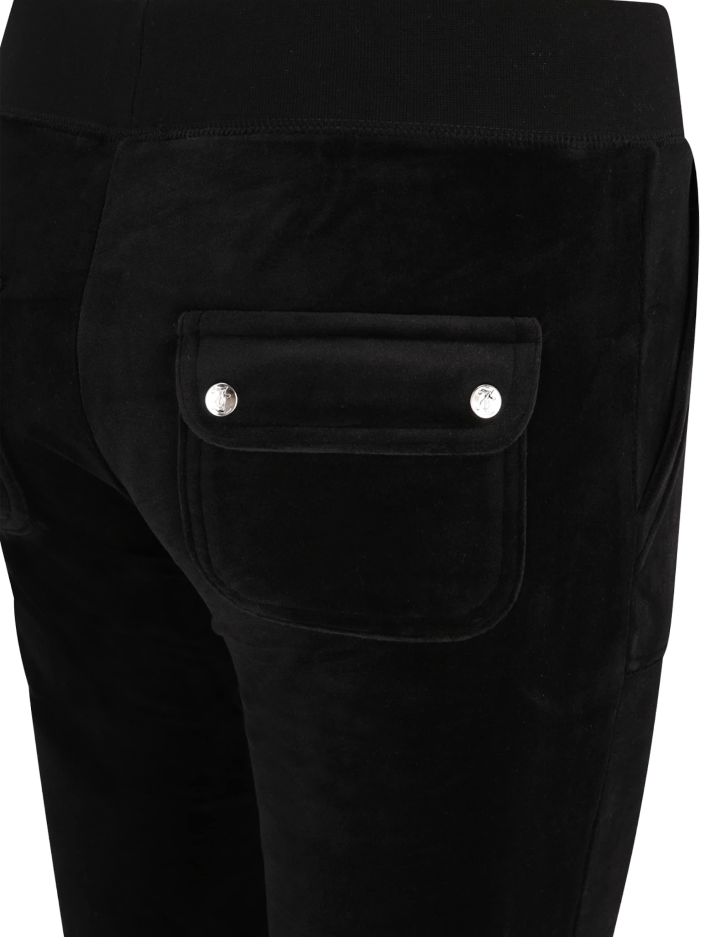 Juicy Couture Petite Разкроени Панталон 'DEL RAY' в черно