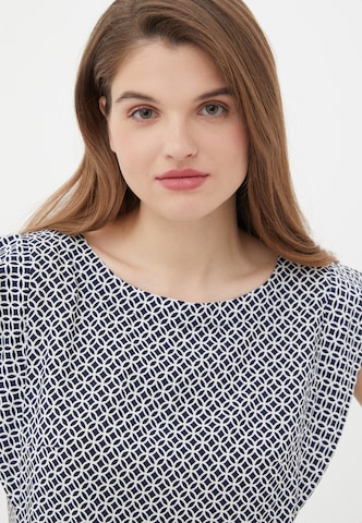 Finn Flare Sommerbluse 'Print' in Blau