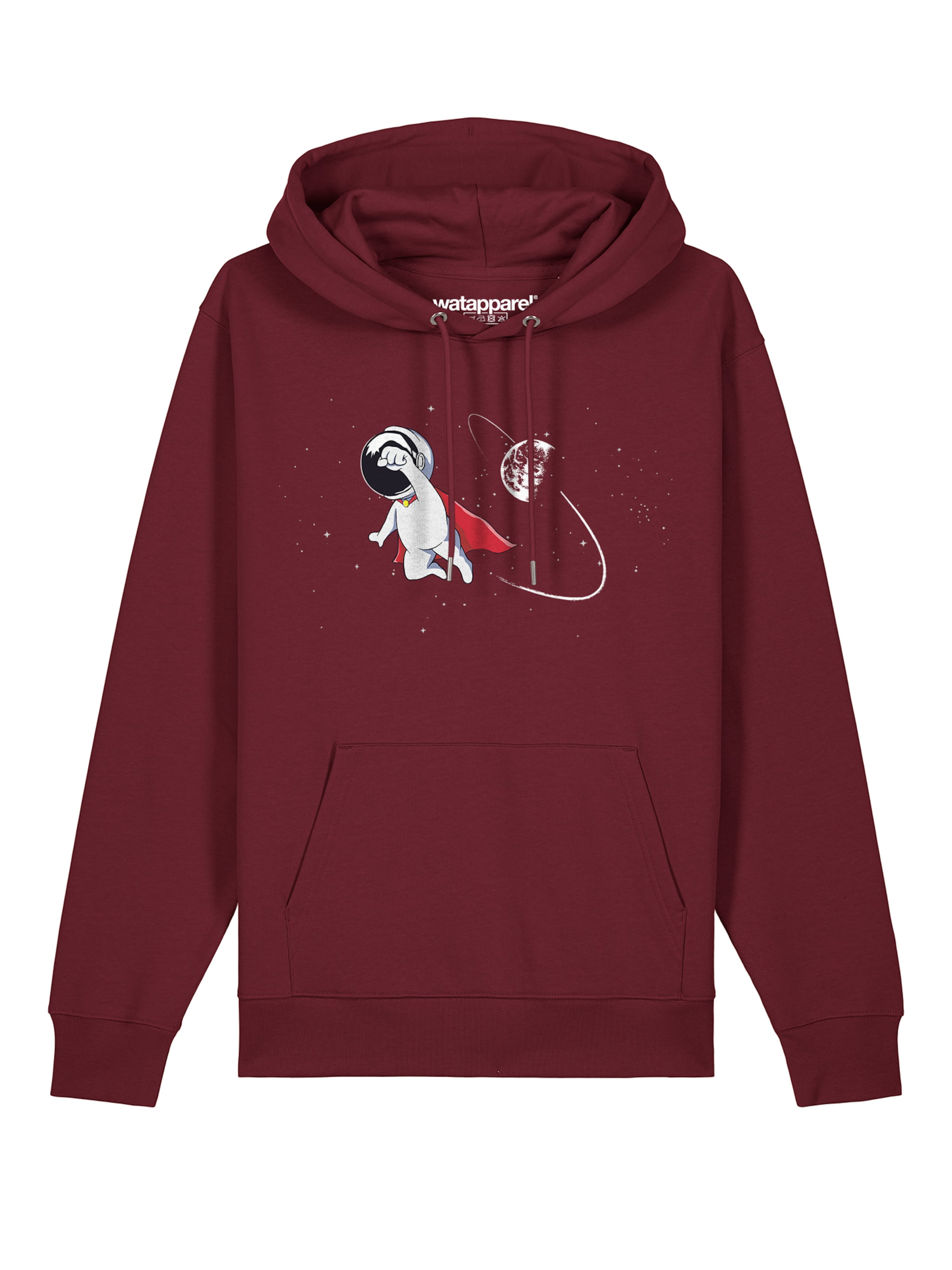 Sweat-shirt ' Superastronaut ' Watapparel en rouge : devant