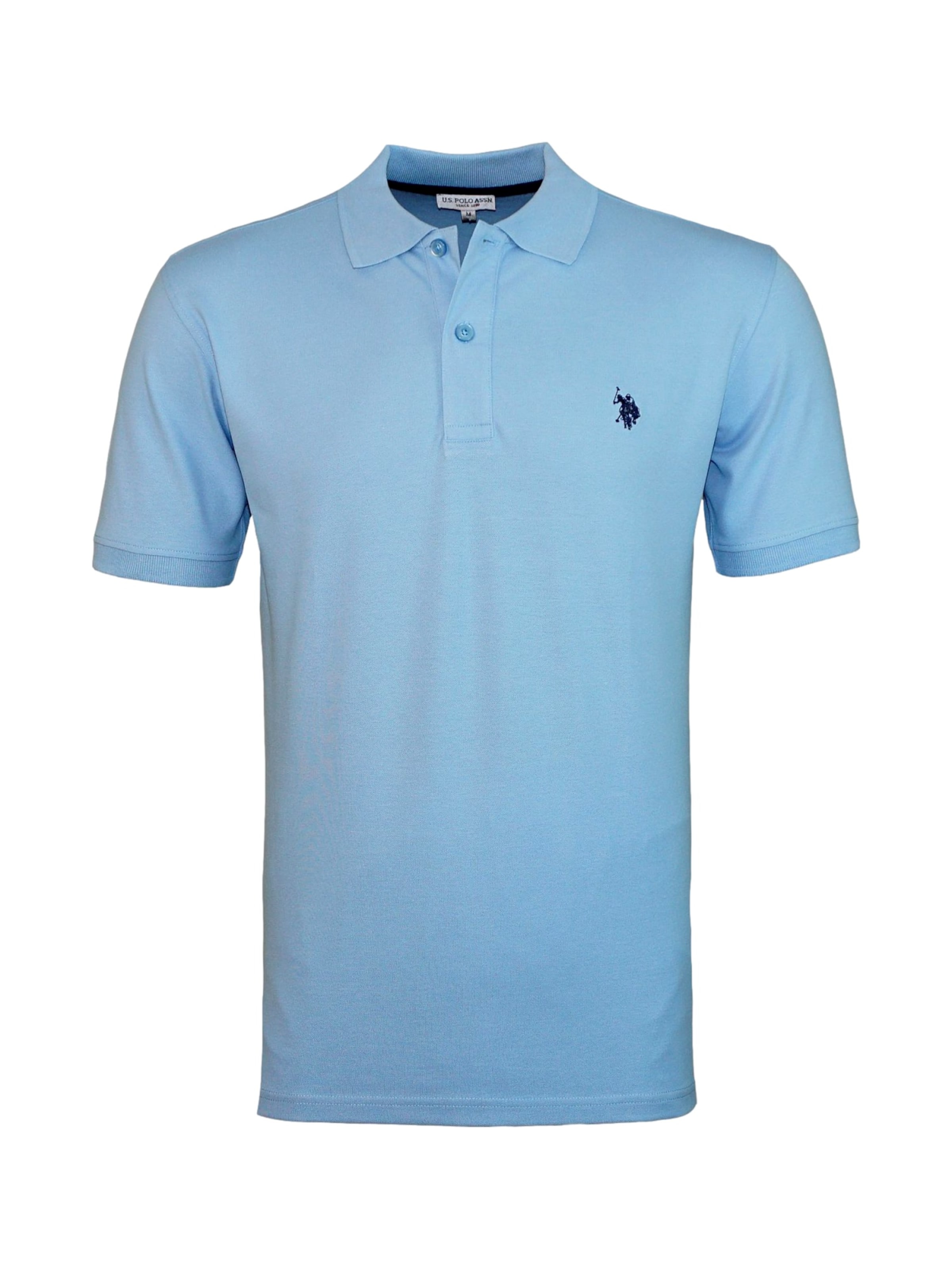 U.S. POLO ASSN. - Camisa em azul: frente
