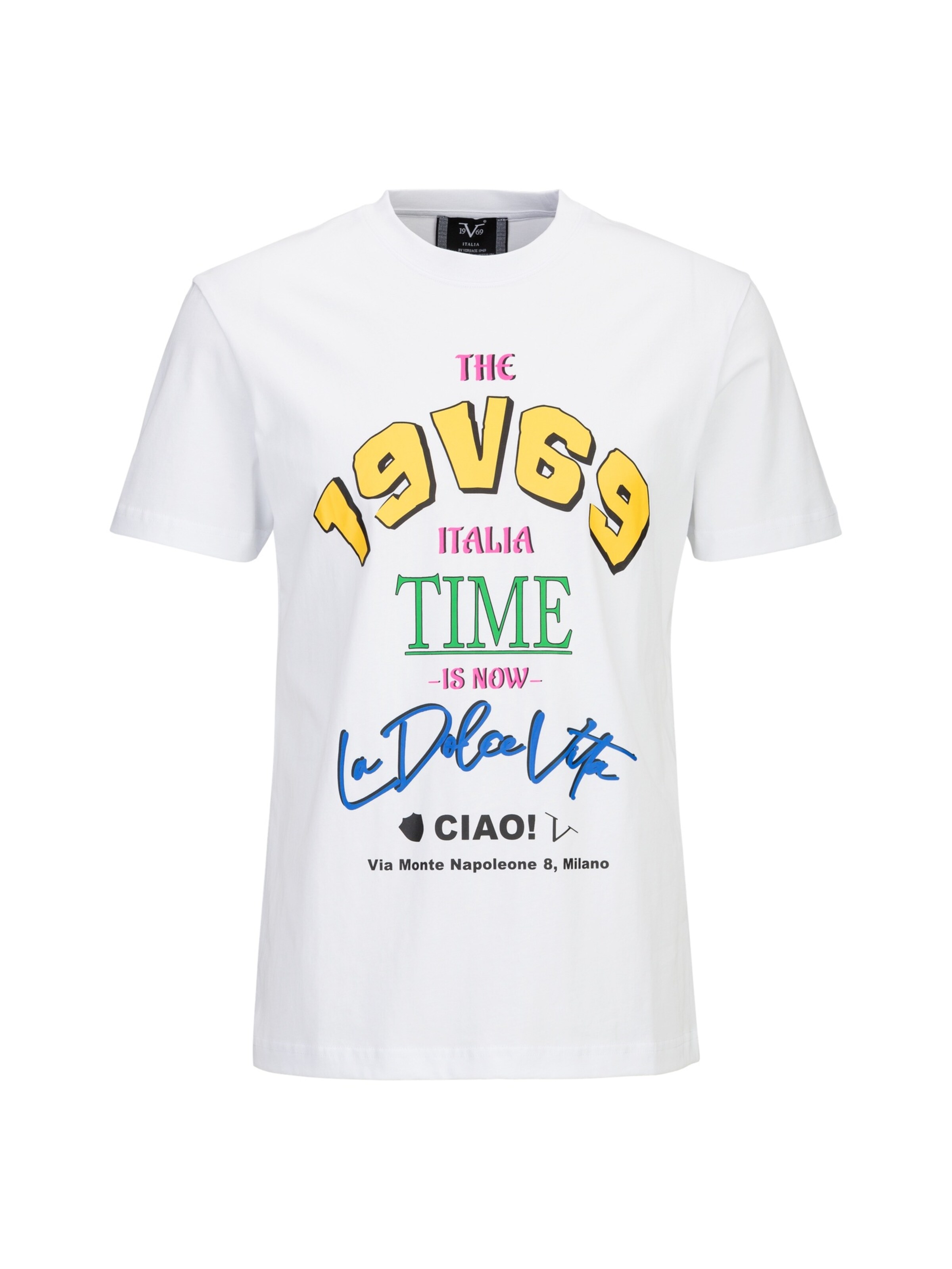 19V69 ITALIA Shirt 'Rafael Ciao' in White: front