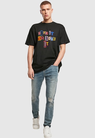MT Upscale Shirt 'Hate it or Love it' in Schwarz
