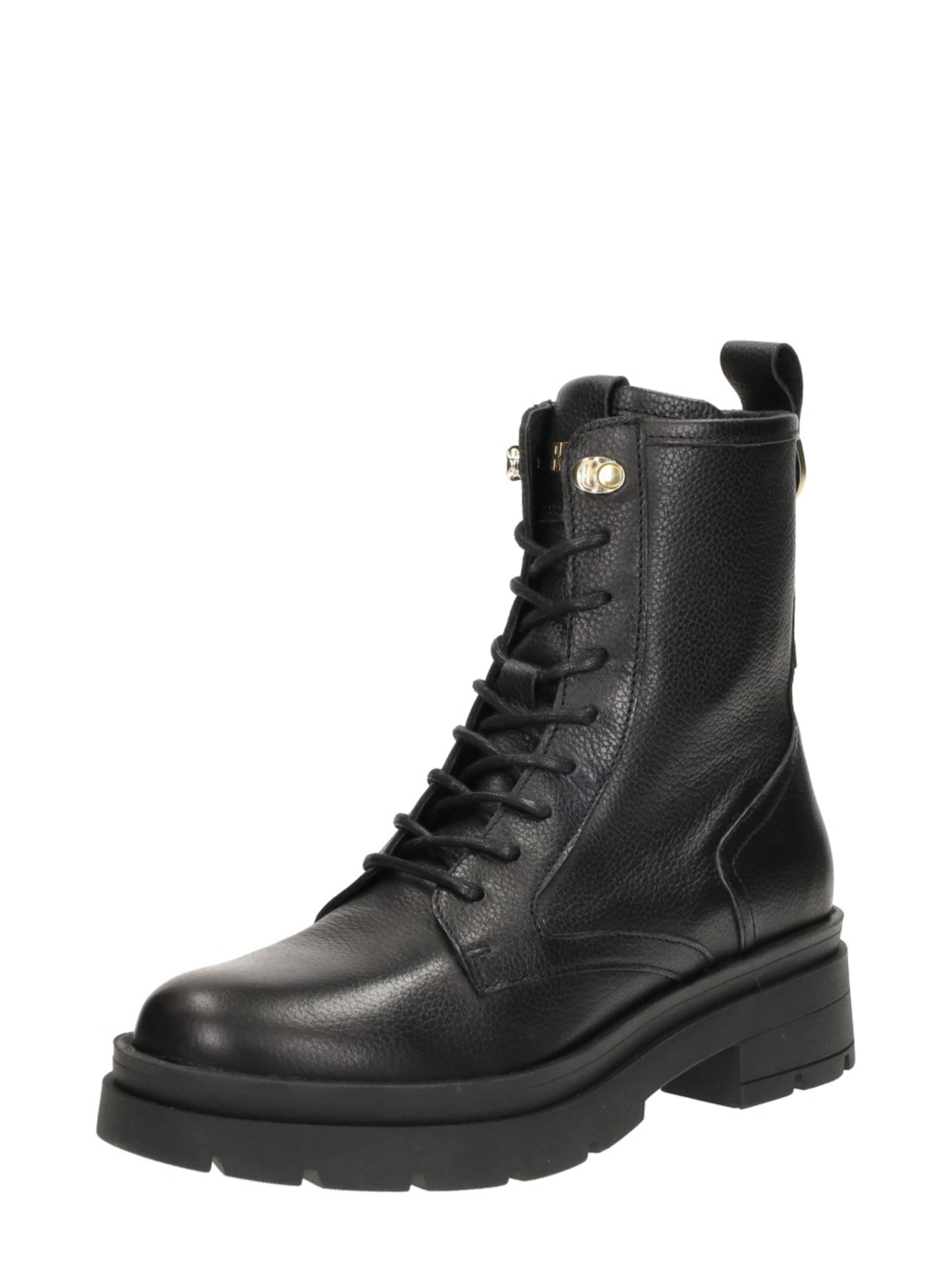 Red-Rag Lace-Up Boots 'Veterschoenen Hoog' in Black: front