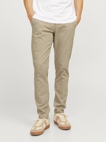 JACK & JONES - Slimfit Pantalón chino 'MARCO DAVE' en beige: frente