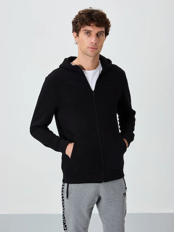 Tommy Life Sweat jacket 'Sweatshirts' in Black: front