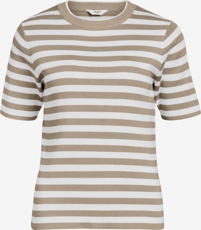 Marškinėliai 'Ester' iš OBJECT, spalva – tamsi smėlio / balta, Prekių apžvalga