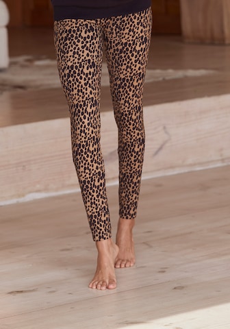 BUFFALO Skinny Leggings in Bruin: voorkant