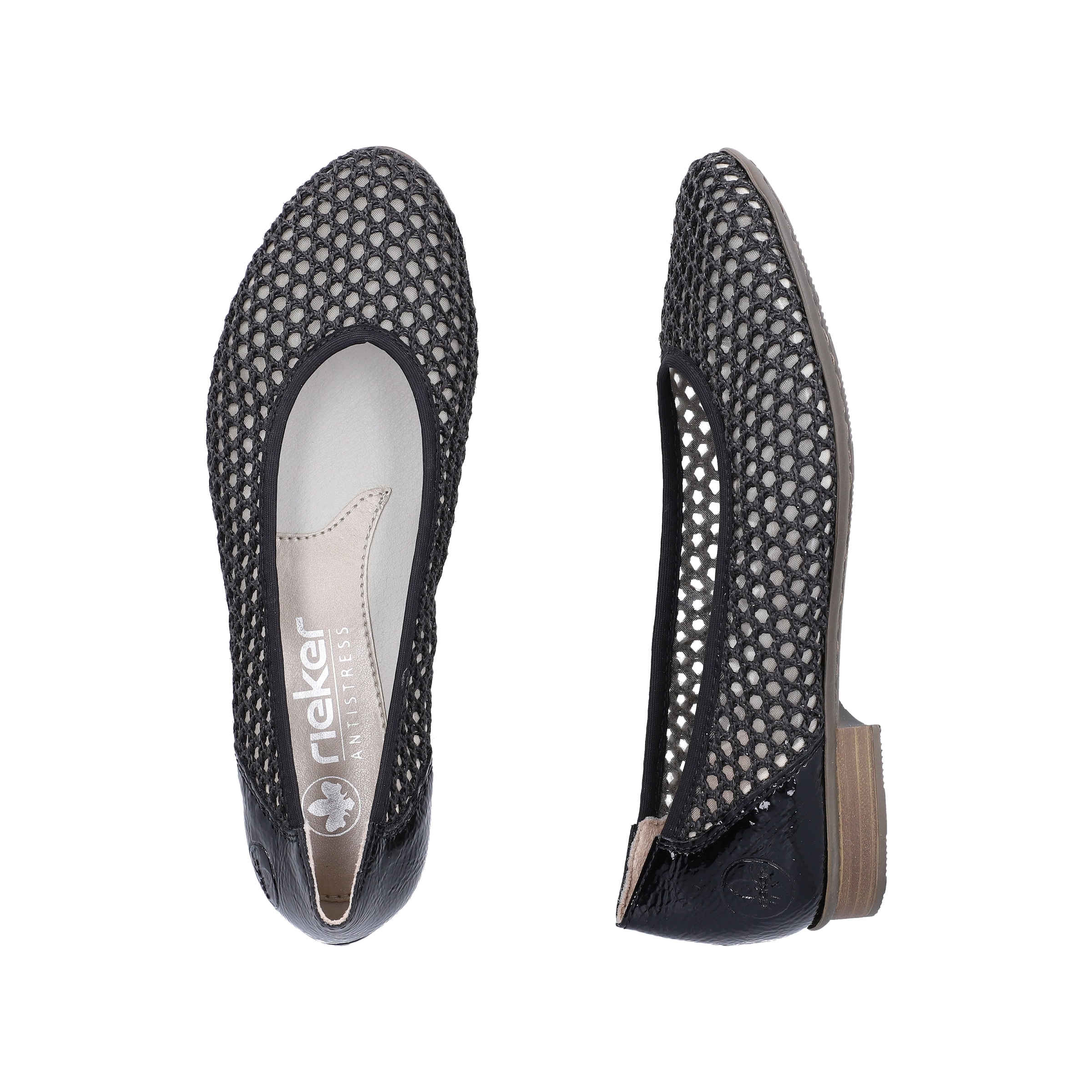 Rieker Ballerina in Schwarz