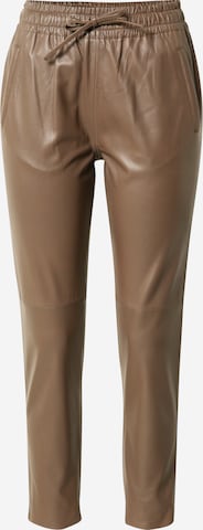 OAKWOOD Slimfit Spodnie 'GIFT' w kolorze brązowy: przód