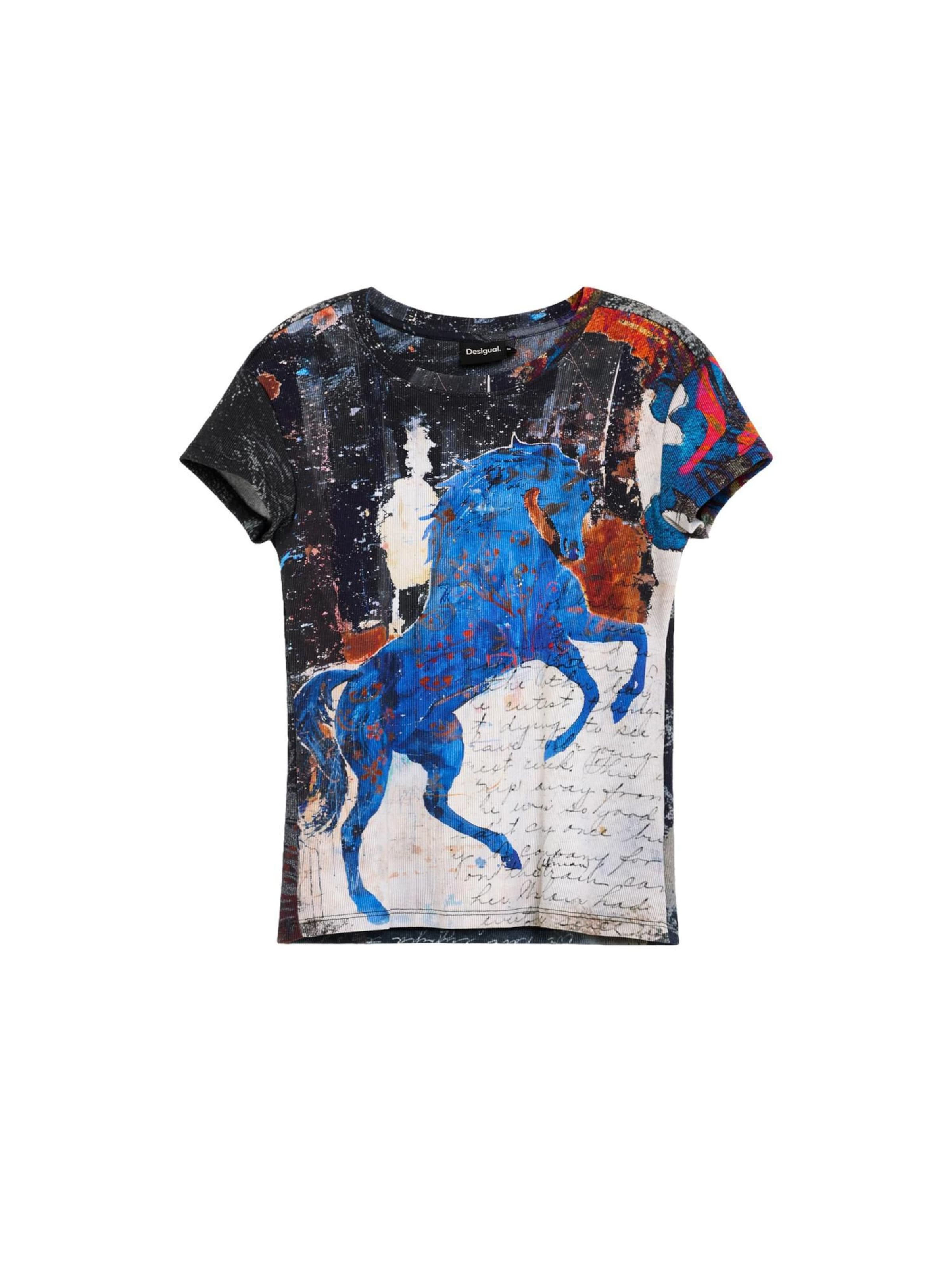 Desigual Тениска в черно: отпред