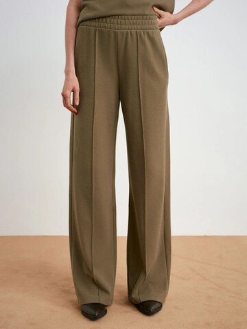 Dilvin Wide leg Pants in Green: front
