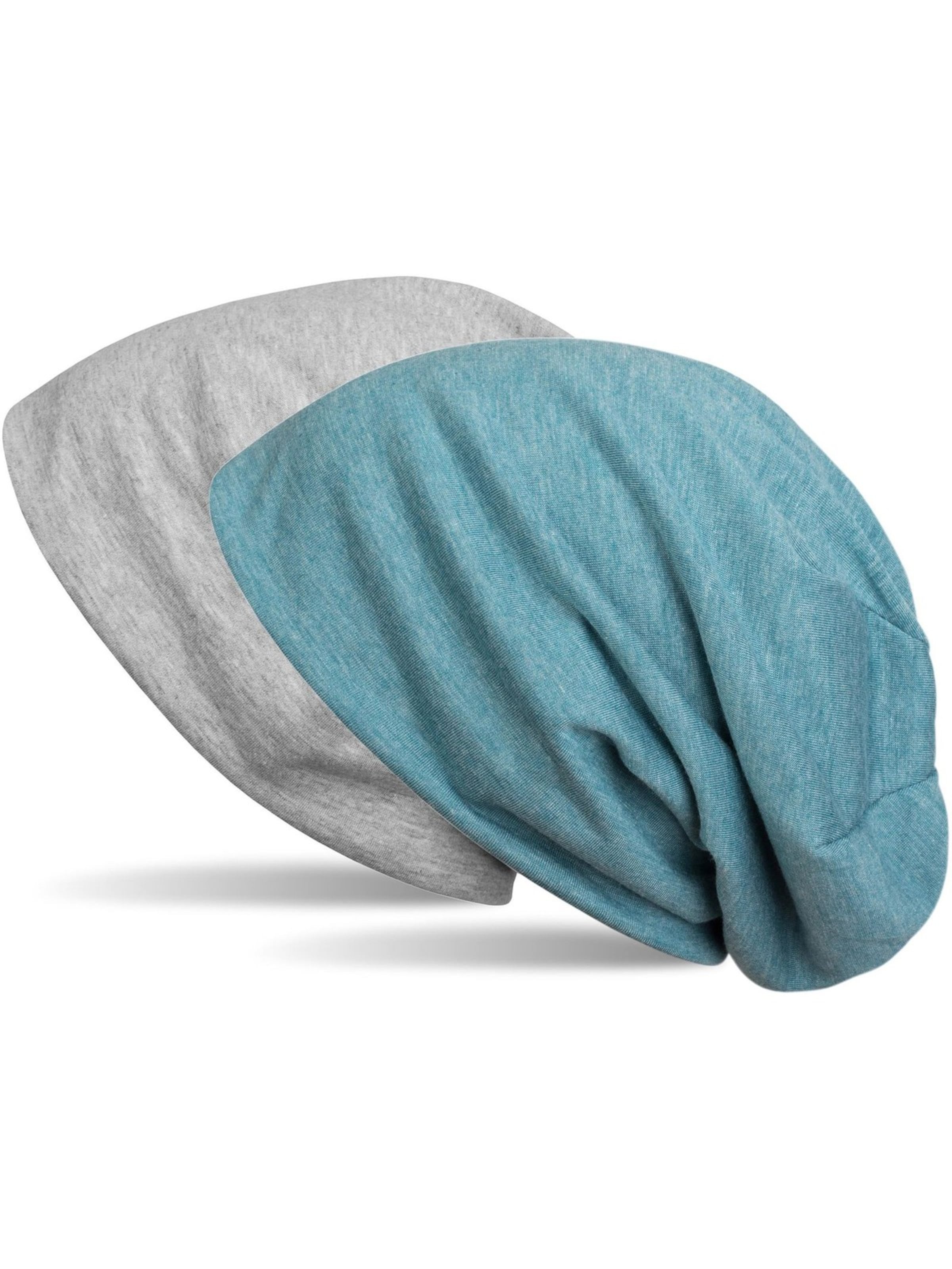 styleBREAKER Mütze 'Wende Beanie'‌‌‌‌‌‌ in Blau: Vorderseite