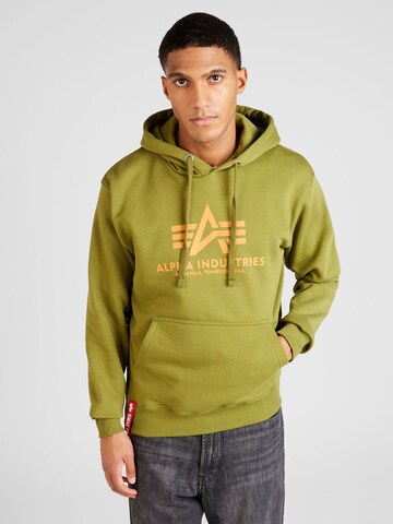 Felpa di ALPHA INDUSTRIES in verde: frontale