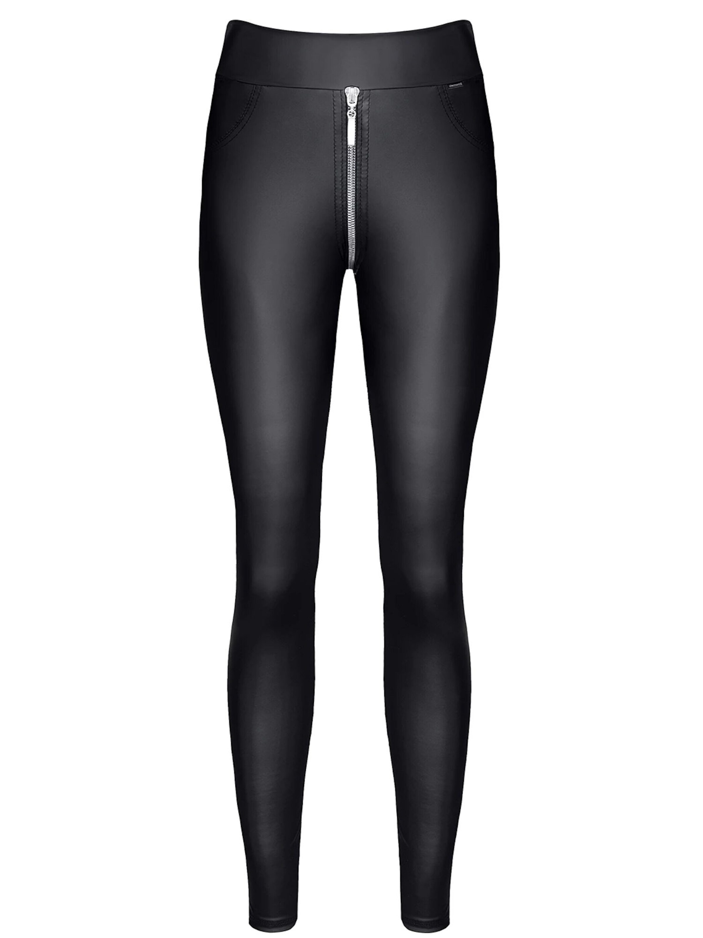 Demoniq Skinny Leggings 'Wetlook-Hose Maddalena' in Black: front