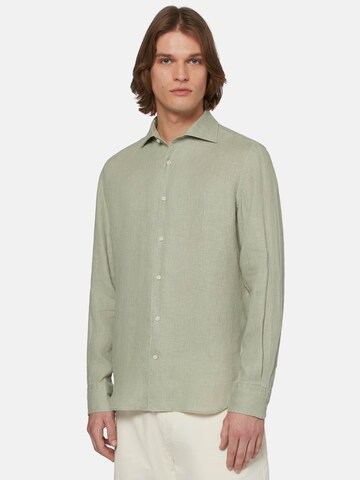 Boggi Milano Regular fit Button Up Shirt in Green: front