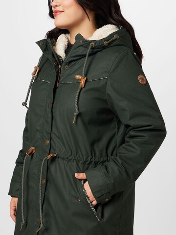 Ragwear Plus - Parka meia-estação 'CANNY' em verde