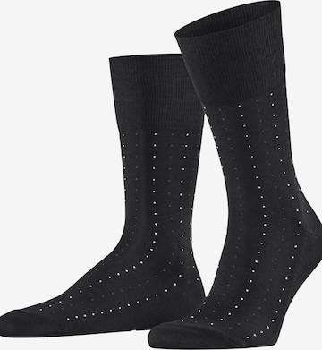 FALKE Socks 'Tiago Dotted Line' in Black: front