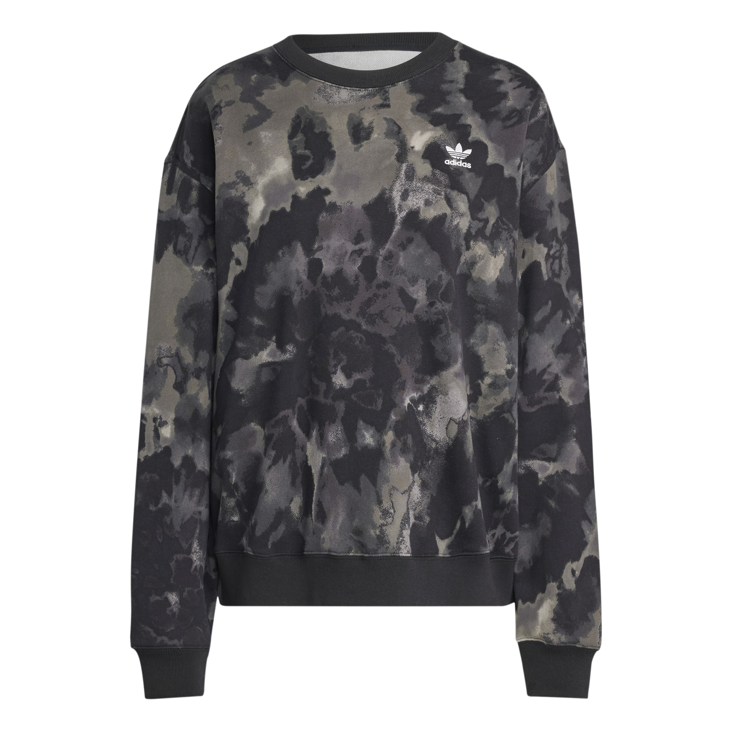 Adidas originals sweatshirt with embroidered small logo black sales