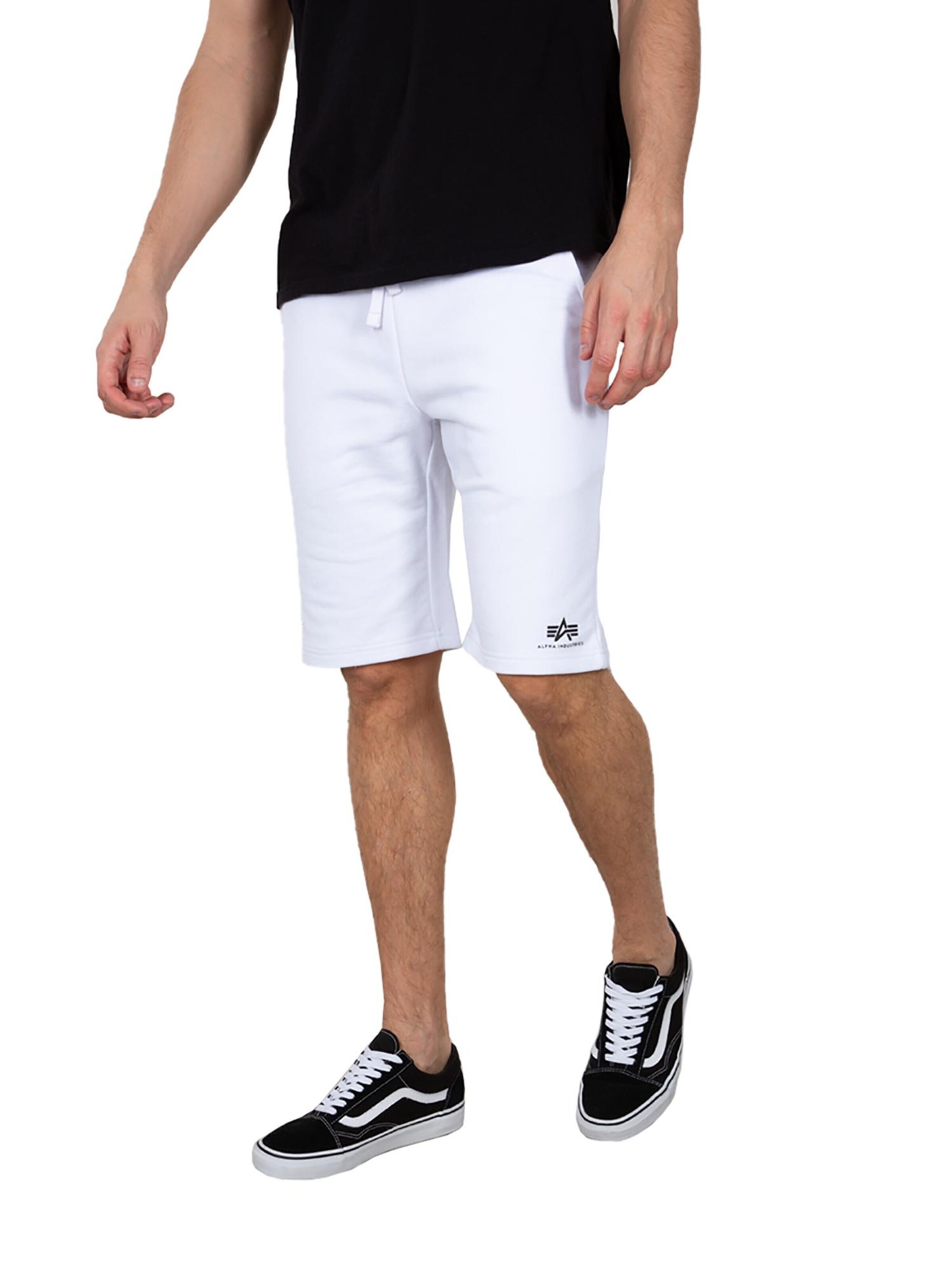 ALPHA INDUSTRIES Regular Pants 'SL' in White: front