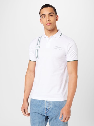 Hackett London Тениска 'AMR' в бяло: отпред