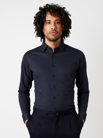 Coupe slim Chemise DESOTO en bleu : devant