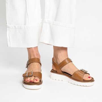 ARA Strap Sandals in Brown