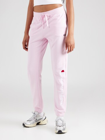 Champion Authentic Athletic Apparel Tapered Broek in Roze: voorkant