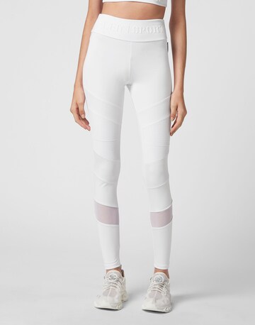 Skinny Leggings Plein Sport en blanc : devant