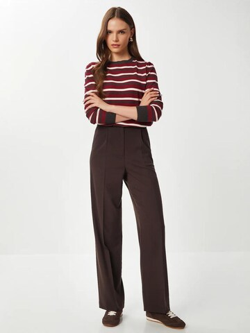 Loosefit Pantalon à pince Happiness İstanbul en marron : devant