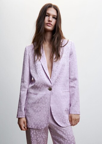 MANGO Blazer in Purple: front