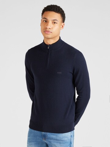 BOSS Pullover 'Marlo' in Blau: predná strana