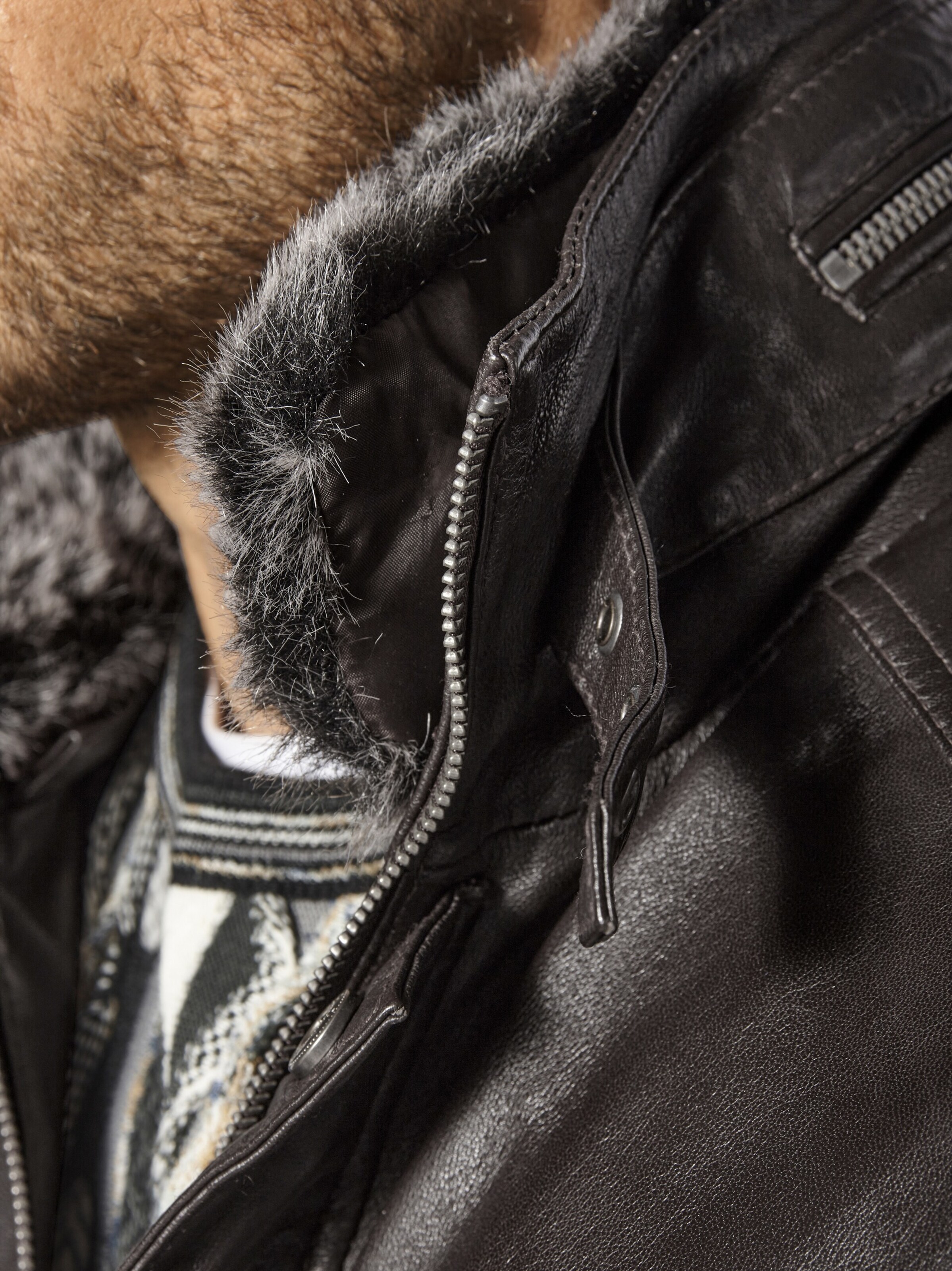 BABISTA Lederjacke 'Zutassi' in Braun