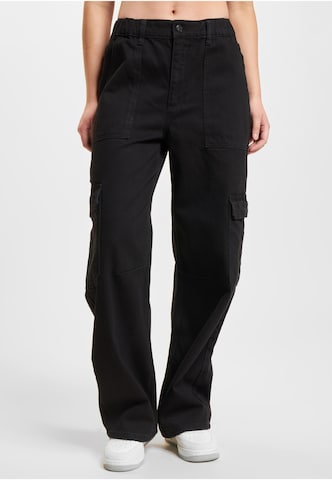 Baggy Jeans cargo DEF en noir : devant