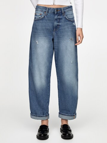Loosefit Jean Pull&Bear en bleu : devant