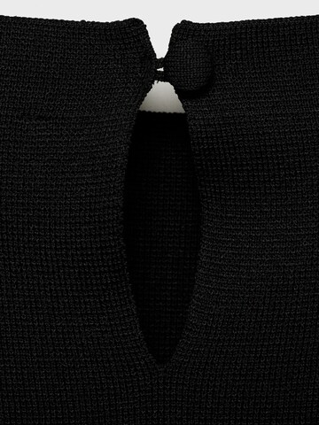 Rochie tricotat 'Domino' de la MANGO pe negru