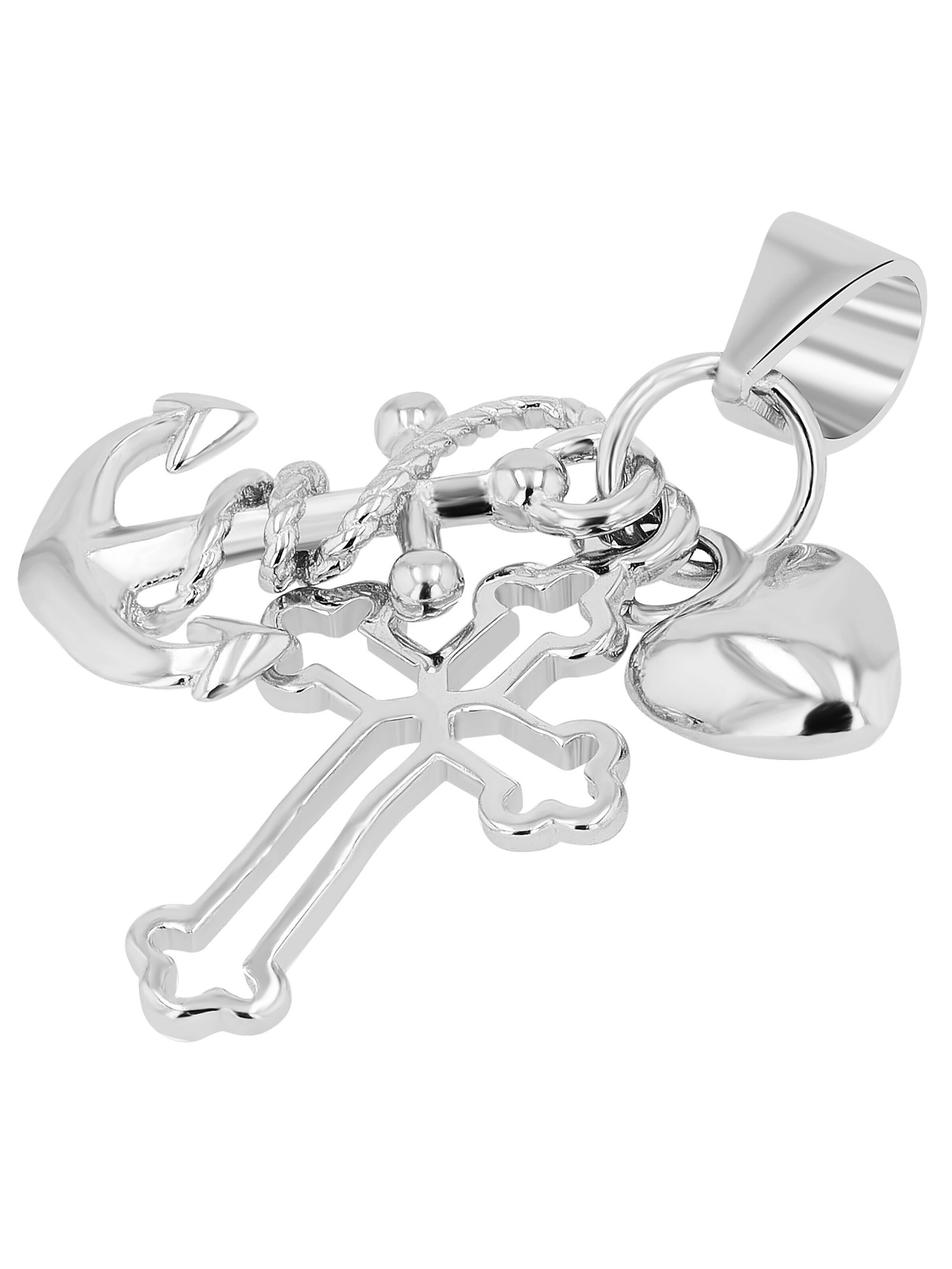Akzent Anhänger '"Aviana" aus 925 Sterlingsilber, rhodiniert, langlebig'‌‌‌‌‌ in Silber: Vorderseite