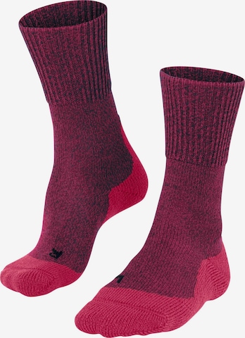 FALKE Athletic Socks 'TK1 Adventure Wool' in Red: front