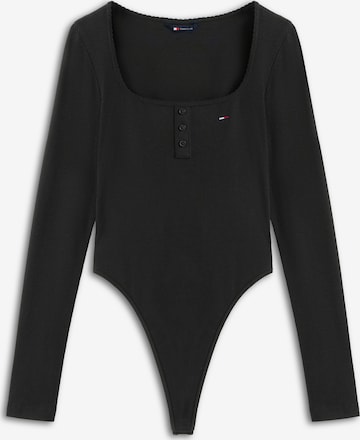 Tricou body de la Tommy Jeans pe negru: față