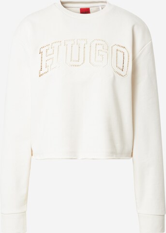 Sweat-shirt HUGO en blanc : devant