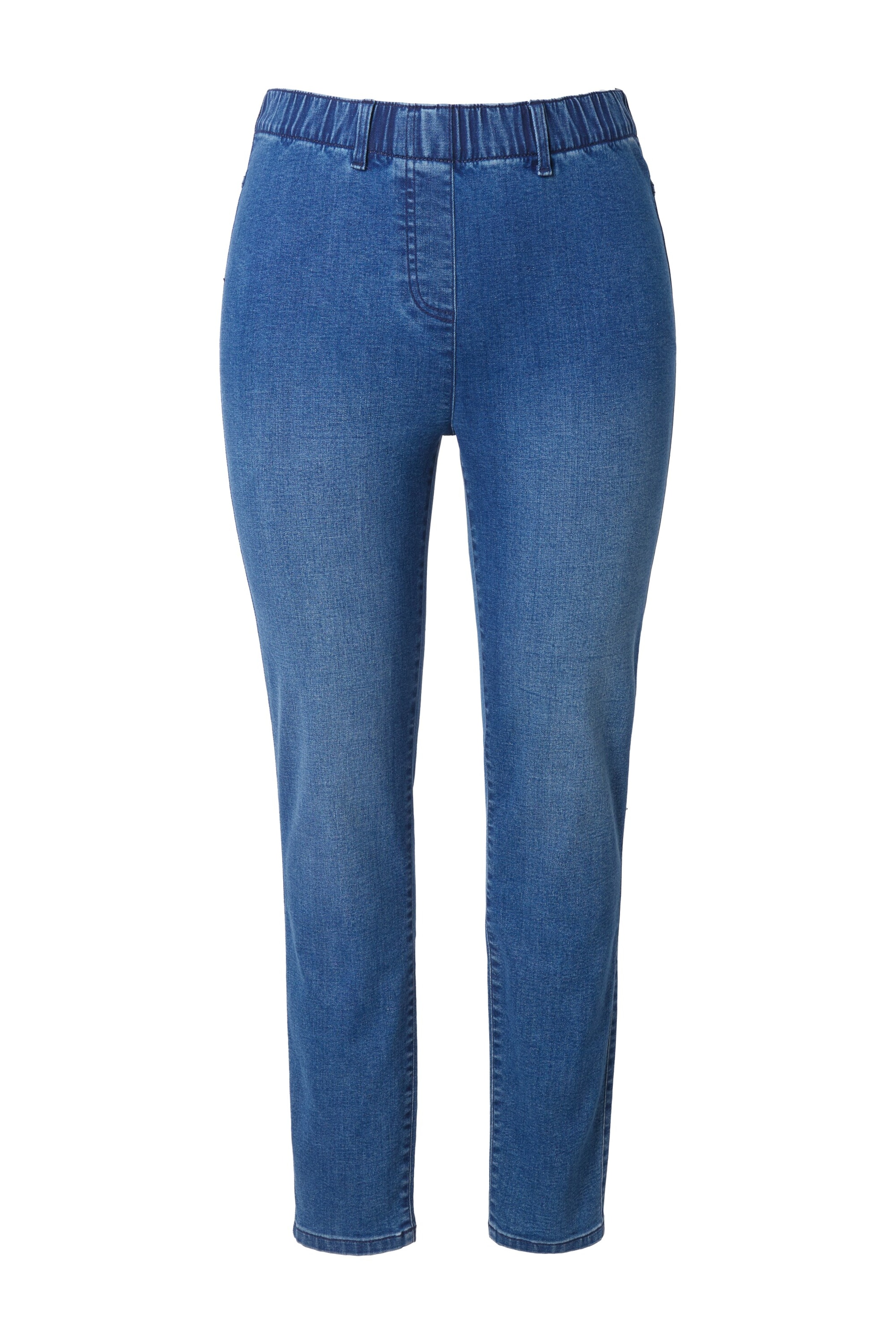Ulla Popken Skinny Jeans in Blauw: voorkant
