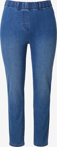 Skinny Jean Ulla Popken en bleu : devant