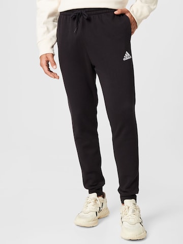 Effilé Pantalon de sport 'Essentials' ADIDAS SPORTSWEAR en noir : devant