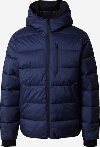 Abercrombie & Fitch Prehodna jakna | modra barva: sprednja stran