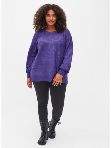 Zizzi Sweater 'Arizona' in Purple